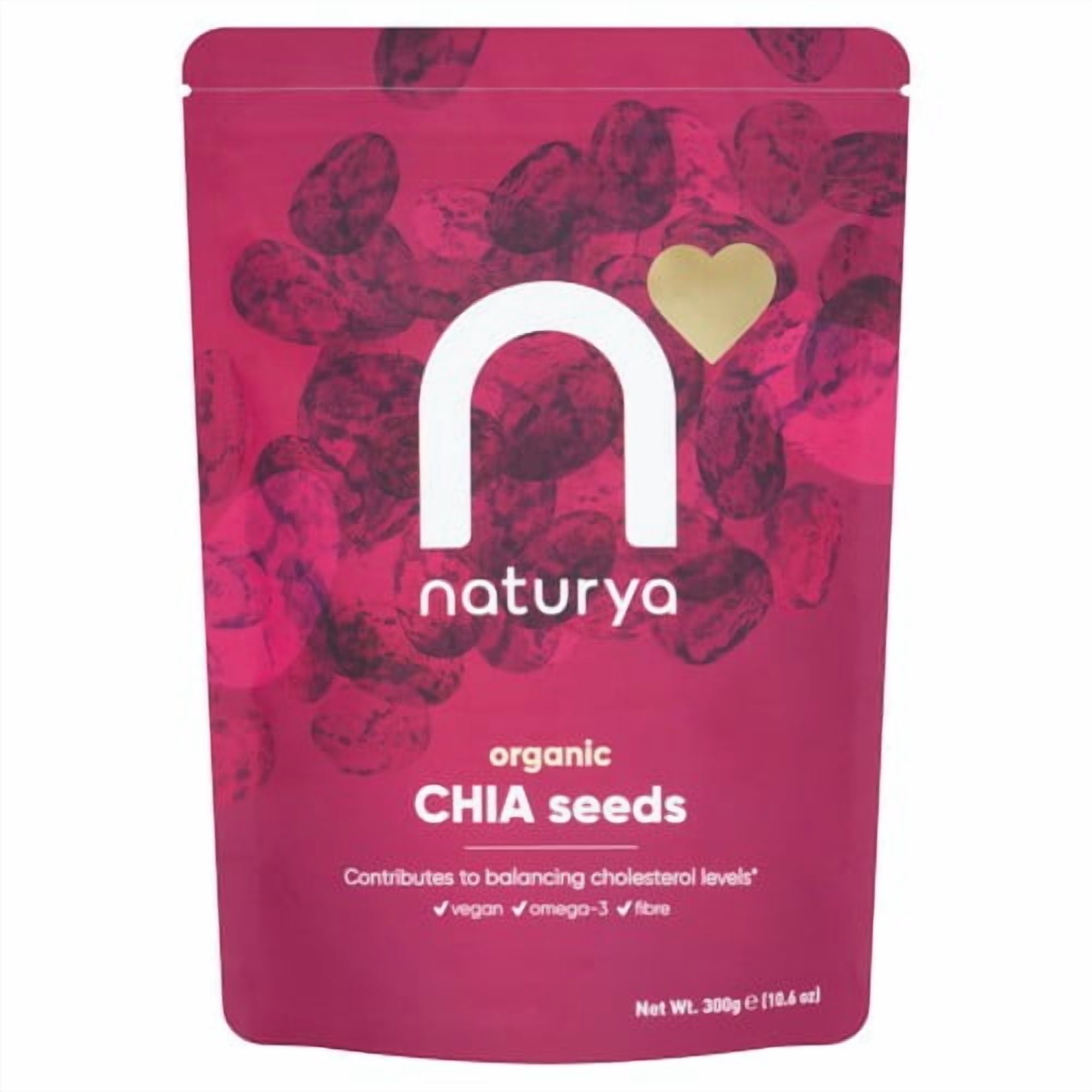 Naturya Organic Chia Seeds 300g, British Import (Pack of 3)