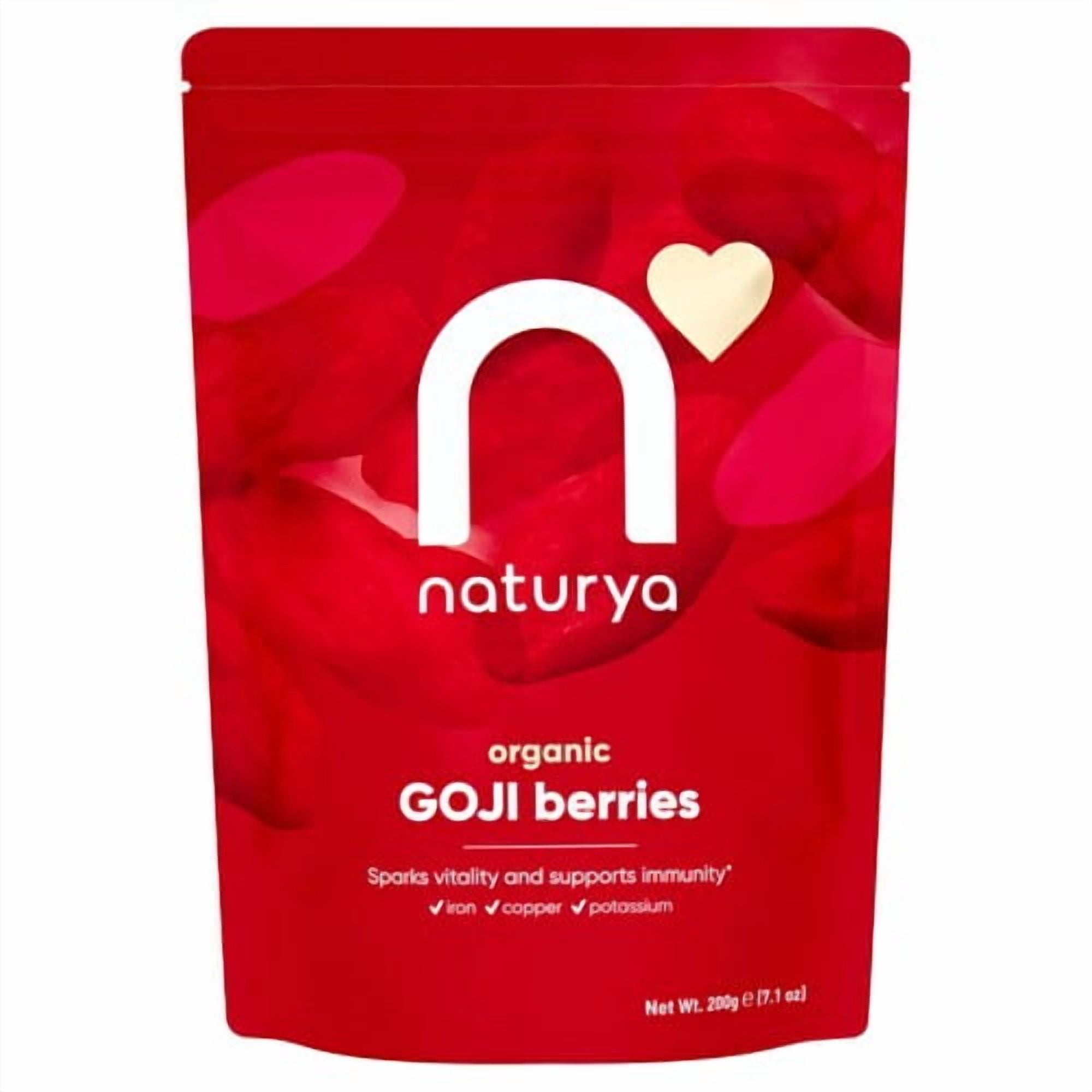 Naturya Organic Sundried Goji Berries 200g, British Import (Pack of 2)