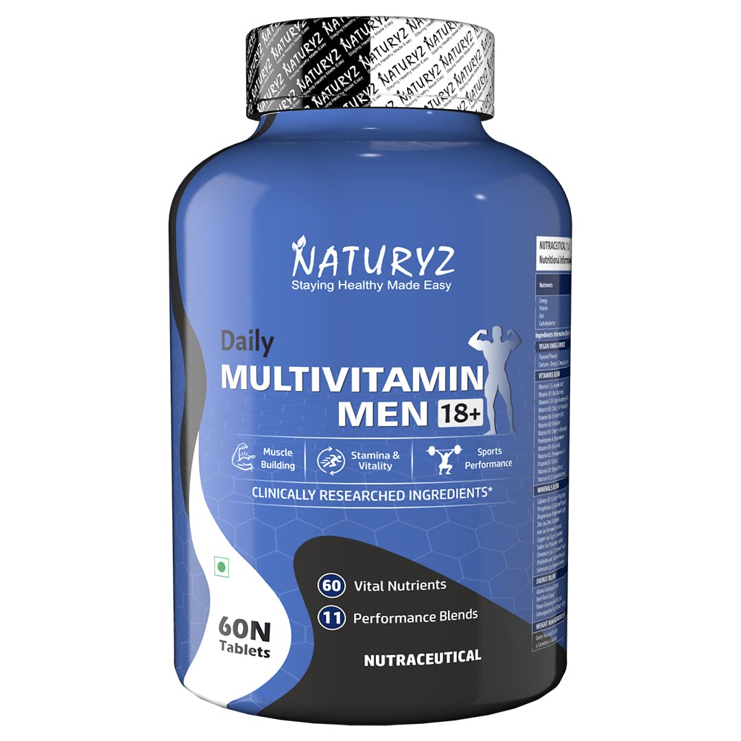 Naturyz Daily Multivitamin Men 18+ With Highest 60 Nutrients (Vitamins