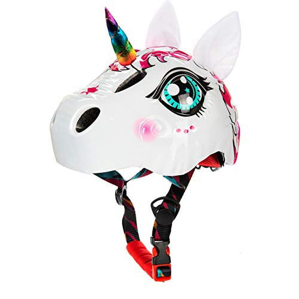 Natuway Toddler Helmet Unicorn Bike Helmet for Girls with Taillight 3D Unicorn CPSC and CPSIA