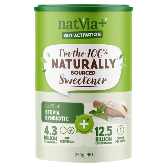 Natvia Stevia Synbiotic Sweetener 250g, Imported from Britain