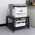 thumbnail image 1 of Natwind 2-Tier Office Larger Under Desk Printer Copier Stand, 19.7 x 19.7 x 12.6 Inches, Black, 1 of 7
