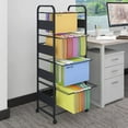 thumbnail image 1 of Natwind 4 Tiers Home Office Rolling File Cart for Letter Size Mobile Metal File Hangers Shelves on Wheels Hanging File Folders Rack Pull-Out Drawer Cabinet, 1 of 8