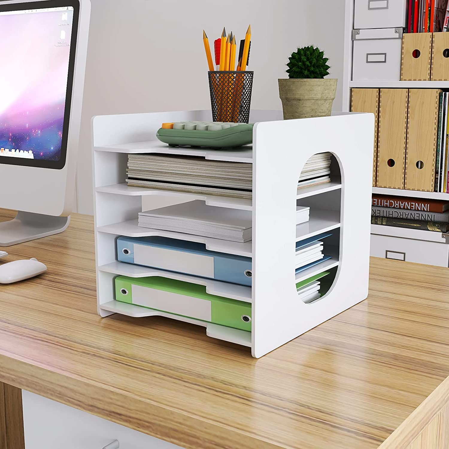A4 Paper Storage Rack Horizontal And Vertical Office Paper - Temu