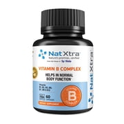 Natxtra Vitamin B Complex Supplement, 60 Capsules, Helps in Normal Body Function