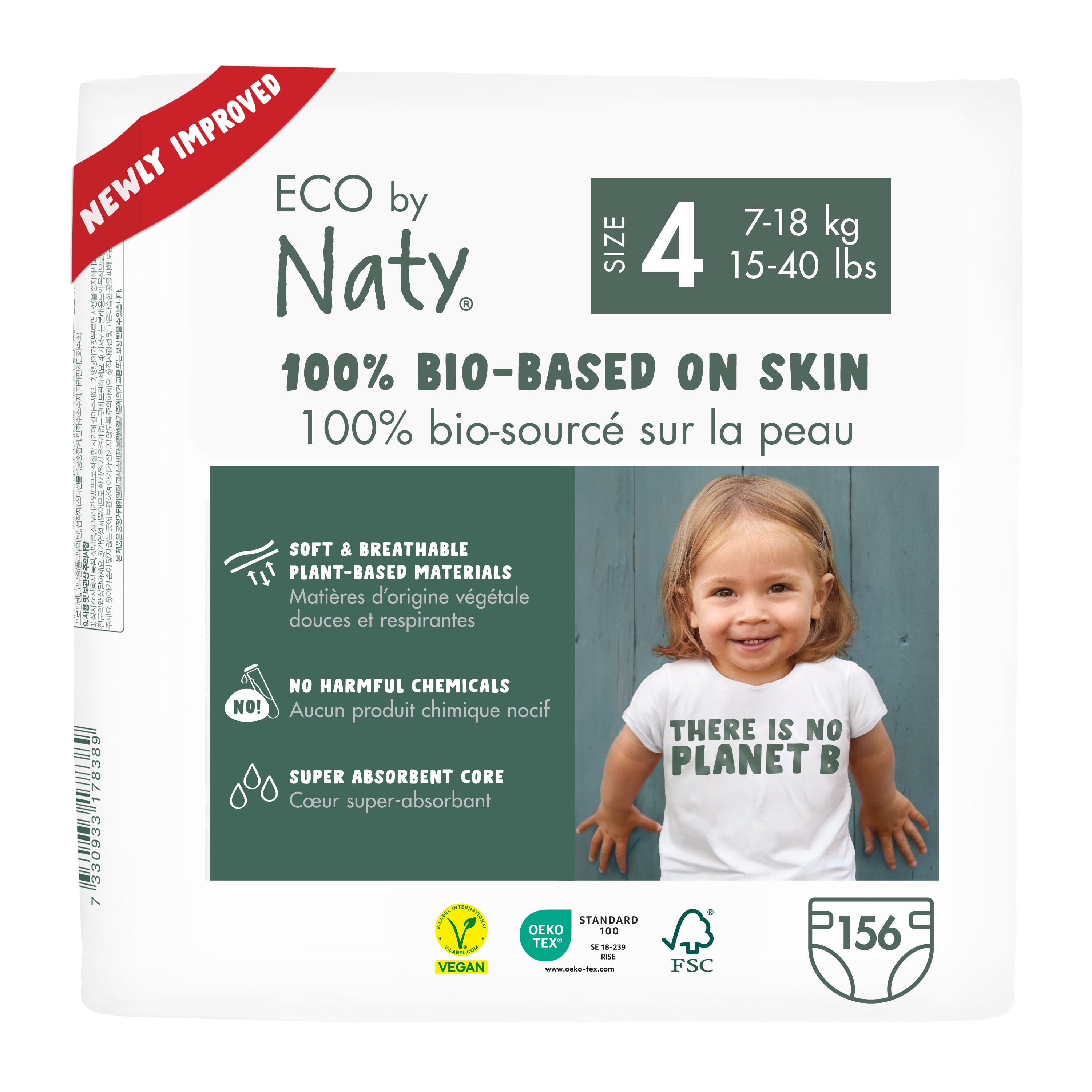 Naty - Pañales Ecológicos Sin Cloro Talla 6, 18 Unidades (paquete De 3