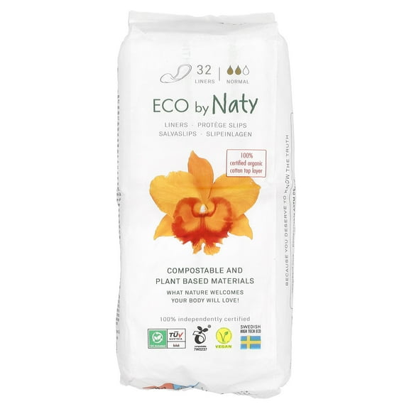 Naty Panty Liners, Normal, 32 Liners