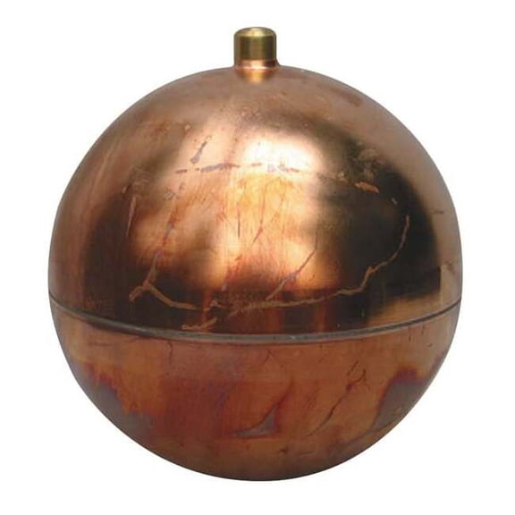 Naugatuck Float Ball,Round,Copper,6 In GRC6023RD