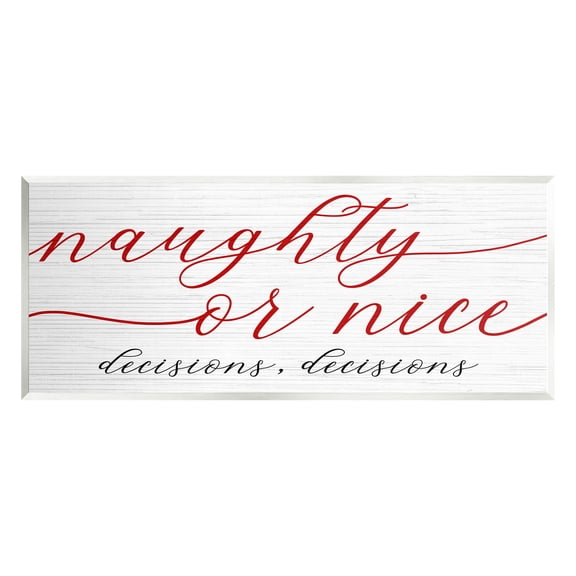 Naught Or Nice Decisions Humor Holiday Graphic Art Unframed Art Print Wall Art