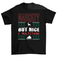 thumbnail image 1 of Naughty But Nice I Multitask Ugly Christmas T-Shirt Men Women Unisex, 1 of 2