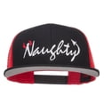 thumbnail image 1 of Naughty Devil Embroidered Mesh Snapback - Black Red OSFM, 1 of 5