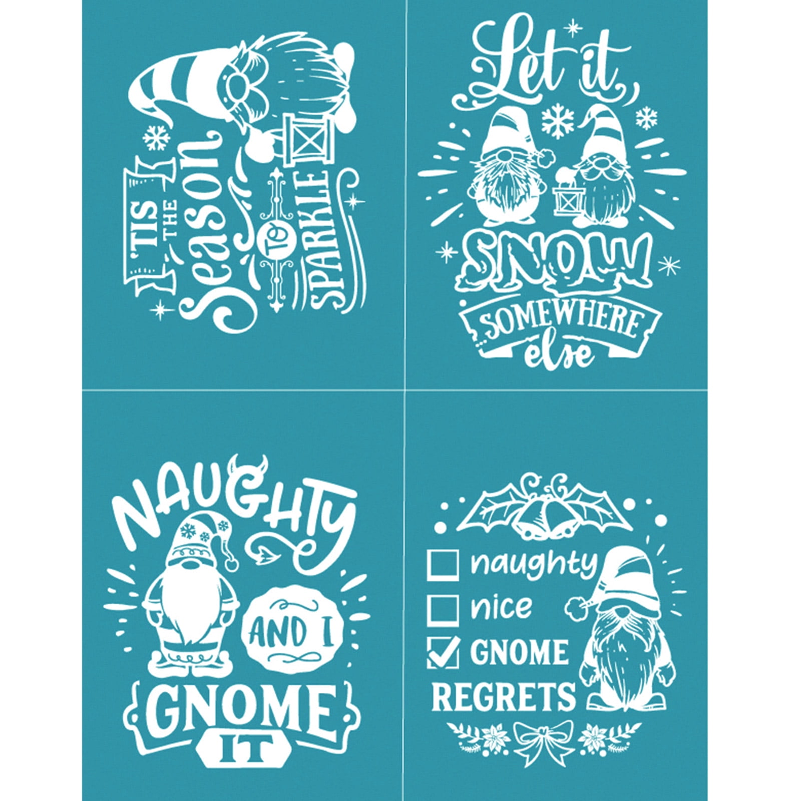 Naughty Gnome Silk Screen Printing Stencil Reusable Sign Stencils for ...