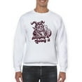 thumbnail image 1 of Naughty Krampus Humor Creepy Christmas Men's Sweatshirt, 1 of 4