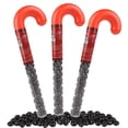 thumbnail image 1 of Naughty List Coal Candy Canes, Christmas Stocking Stuffers, Pack of 3, 1.41 Ounces per Tube, 1 of 8
