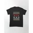 thumbnail image 1 of Naughty List Lifetime Member Ugly Xmas Sweater Holiday Classic Unisex T-Shirt up to Size 5XL, 1 of 2