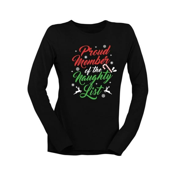 Naughty List Member - Funny Xmas Women's Long Sleeve