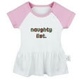 thumbnail image 1 of Naughty List Novelty Dresses For Baby, Newborn Babies Skirts, Infant Princess Dress, 0-24M Kids Graphic Clothes (Pink Raglan Dresses, 0-6 Months), 1 of 4