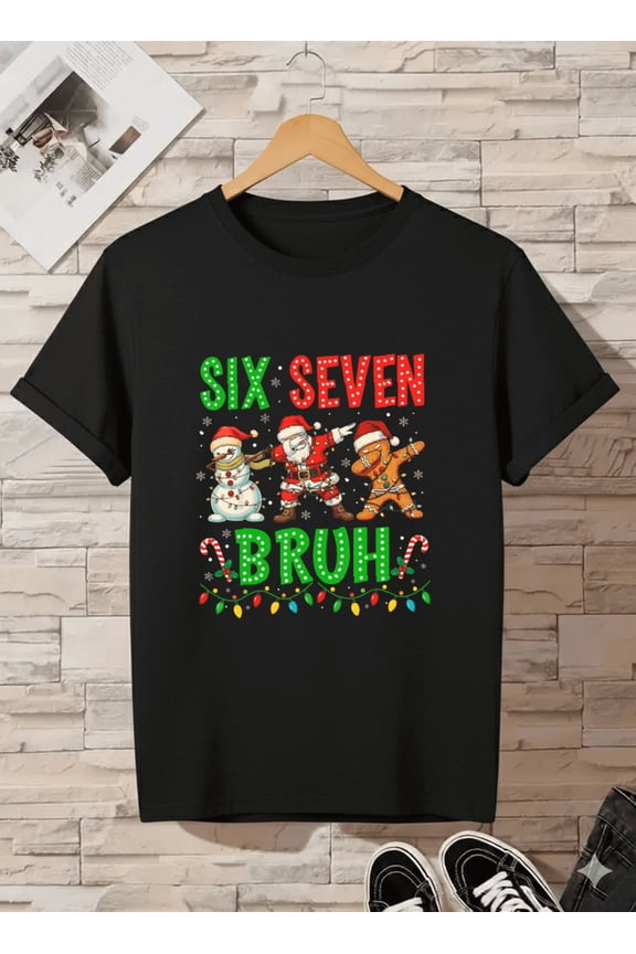 Naughty Nice 67 Meme Funny Christmas Brain Rot Ugly Sweater Holiday Fun Tee Unisex T-Shirt up to size 5XL