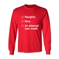 thumbnail image 1 of Naughty/Nice/An Attempt Was Made Adult Long Sleeve T-shirt, 1 of 3