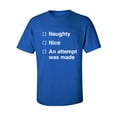 thumbnail image 1 of Naughty/Nice/An Attempt Was Made Adult Short Sleeve T-shirt, 1 of 4