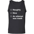 thumbnail image 1 of Naughty/Nice/An Attempt Was Made Adult Tank Top, 1 of 3