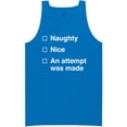thumbnail image 1 of Naughty/Nice/An Attempt Was Made Neon Tank Top, 1 of 1