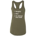 thumbnail image 1 of Naughty/Nice/An Attempt Was Made Racerback Tank, 1 of 3