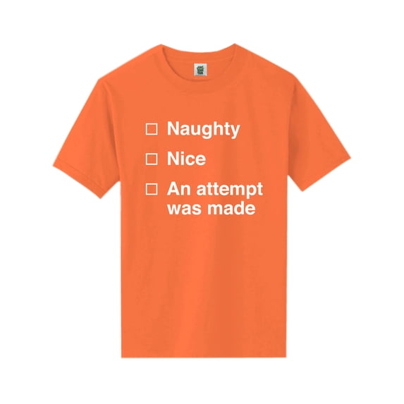 Naughty/Nice/An Attempt Was Made Short Sleeve Neon T-Shirt