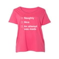 thumbnail image 1 of Naughty/Nice/An Attempt Was Made Womens Plus Size Scoopneck Tee, 1 of 1