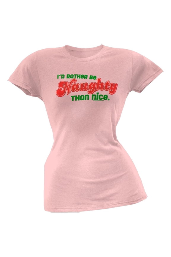 Naughty Nice Juniors T-Shirt - Medium