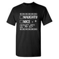 thumbnail image 1 of Naughty Nice Slept With An Elf Sarcastic Humor Graphic Tees Gift For Mens Novelty Funny T Shirt, 1 of 5