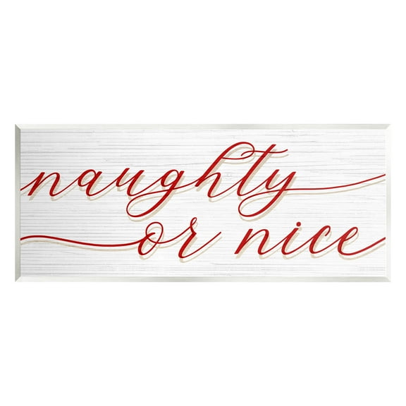 Naughty Or Nice Christmas Phrase Holiday Graphic Art Unframed Art Print Wall Art