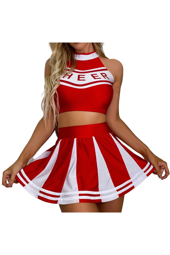 Naughty Outfits for Women Comfortable Fun Sleeveless Top Striped Skirt Sleeping Dress Two Piece Set Womens Underwear