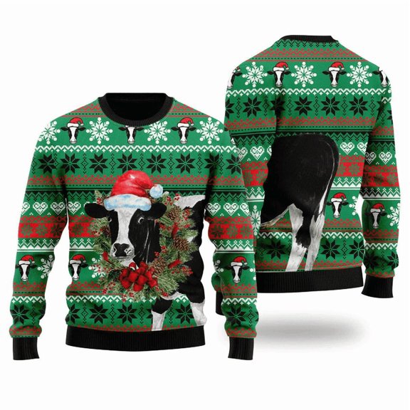 Naughty Ugly Cow Ugly Christmas Sweater 3D Printed Best Gift For Xmas UH1222 3D AOP Shirt