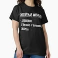 thumbnail image 1 of Naughty Wishlist Funny Inappropriate Festive Holiday Dark Humor Unisex T-Shirt, up to size 5XL, 1 of 2