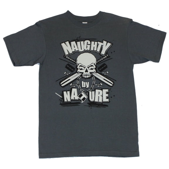 Naughty by Nature Mens T Shirt  - Baseball Bat And Skull Logo [Apparel] (Small)