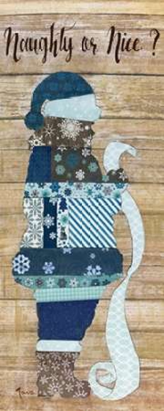 Naughty or Nice Canvas Art - Janet Tava (24 x 48)