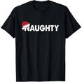thumbnail image 1 of Naughty or Nice Matching Christmas Couples T-Shirt, 1 of 4