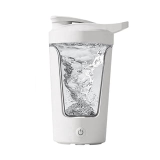 Gentleshark Electric Shaker Bottle for Protein ,Rechargeable Drink Mixer Cup for Coffee Milk Mixing,White