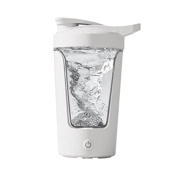 Gentleshark Electric Shaker Bottle for Protein ,Rechargeable Drink Mixer Cup for Coffee Milk Mixing,White