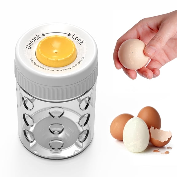 NaughtyJoy Hard Boiled Egg Peeler with Piercer, Egg Opener for Deviled Eggs,Meal Prep,Breakfast,Fitness