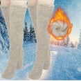 thumbnail image 1 of Naughtyhood 2 Pairs Unisex High Fuzzy Socks Winter Over Knee Leg Warmers Plush Slipper Socks,Women Christmas Home Sleeping Socks, 1 of 1