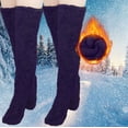 thumbnail image 1 of Naughtyhood 2 Pairs Unisex High Fuzzy Socks Winter Over Knee Leg Warmers Plush Slipper Socks,Women Christmas Home Sleeping Socks, 1 of 1