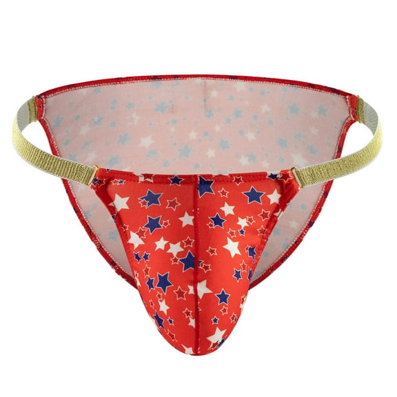 Naughtyhood Funny Underwear for Men Men's Sexy Underwear Star Print Low Waist Phnom Pendant High Fork Pocket Buckle Pants Funny Underwear Comfy Panties the Perfect Gift for Men Pretty Panties for Men