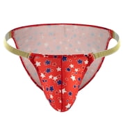 Naughtyhood Funny Underwear for Men Mens Sexy Underwear Star Print Low Waist Phnom Pendant High Fork Pocket Buckle Pants Funny Underwear Comfy Panties the Perfect Gift for Men Pretty Panties for Men