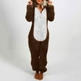 thumbnail image 1 of Naughtyhood Jumpsuits for Women,Women Long Sleeve Hooded Jumpsuit Pajamas Casual Winter Warm Rompe Sleepwear, 1 of 7