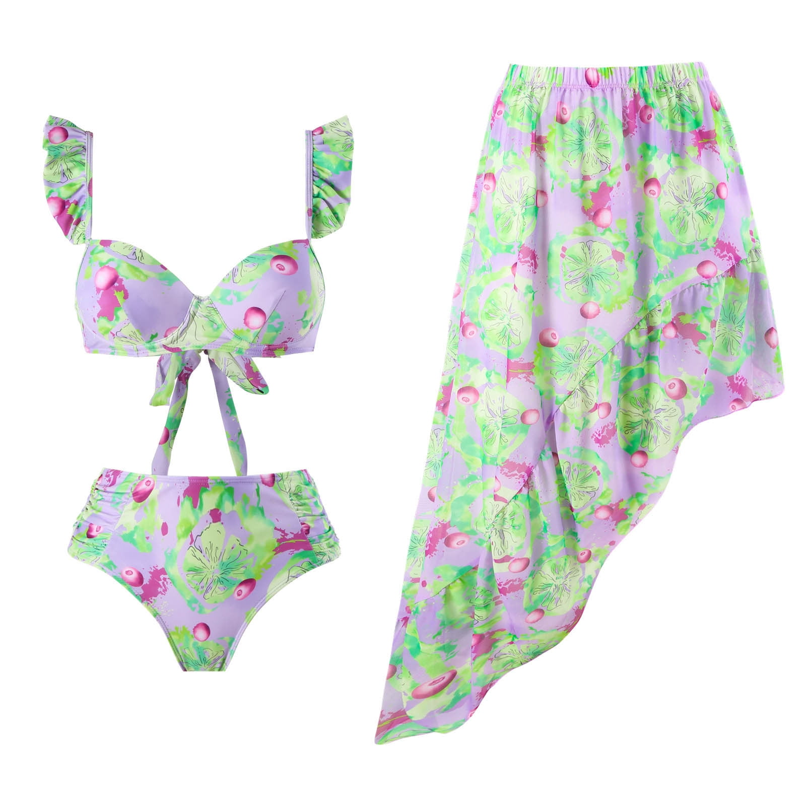 Women's Chiffon Three Piece Swimsuit