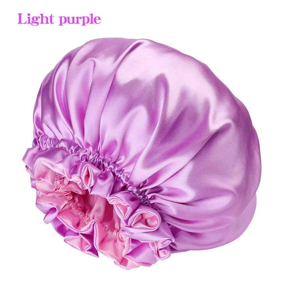 Naughtyhood Ladies Hats Reusable Shower Cap for Women,Women's Fashion Casual Solid Color Shower Cap,Double Layer Waterproofing Hair Cap