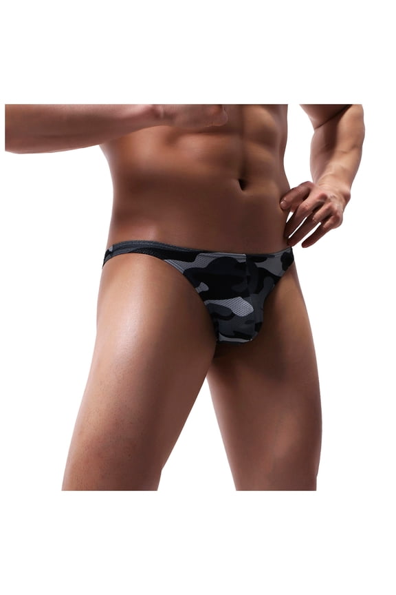 Men Underwear Brief Men's Trunks Camouflage Mesh Thin Low Waist Sexy Breathable Underwear Comfy Panties the Perfect Gift for Men Pretty Panties for Men