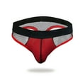 thumbnail image 1 of Naughtyhood Mens Cheeky Underwear Men's Patchwork Color Briefs Fashion Underwear Personalized Low-waist Hoop Panties Buttock Covering Briefs the Perfect Gift for Men Pretty Panties for Men, 1 of 6